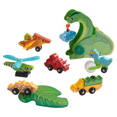 Набор деревянных фигурок динозавров Kidkraft Adventure Tracks™ Dino World: Prehistoric Pals Pack цена и информация | Игрушки для мальчиков | pigu.lt