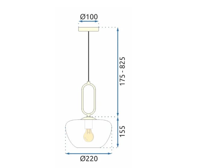 LOFT pakabinamas šviestuvas APP1074-1CP kaina ir informacija | Pakabinami šviestuvai | pigu.lt