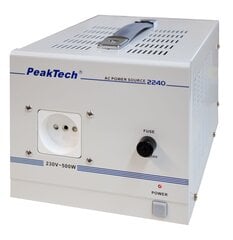 Изоляционный трансформатор PeakTech® P 2240, 230 В, 500 Вт цена и информация | Источник питания | pigu.lt