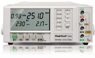 Energijos skaitiklis su 0,1 W raiška PeakTech® P 2510 kaina ir informacija | Mechaniniai įrankiai | pigu.lt