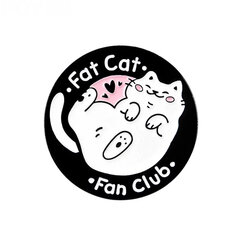 Брошь Fat cat fan club цена и информация | Броши | pigu.lt