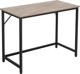 Rašomasis stalas Vasagle LWD038B02, rudas/juodas kaina ir informacija | Kompiuteriniai, rašomieji stalai | pigu.lt