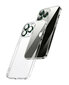 Crystal Clear Glass Case with green metal camera protection skirtas Apple iPhone 12 Pro цена и информация | Telefono dėklai | pigu.lt