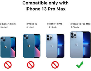 Чехол Crystal Clear Glass Case с защитой камеры из черного металла для Apple iPhone 13 pro max цена и информация | Чехлы для телефонов | pigu.lt