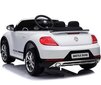 Volkswagen Beetle 12v su muzikiniu moduliu, balta kaina ir informacija | Elektromobiliai vaikams | pigu.lt