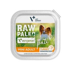 Паштет для взрослых собак мелких пород с индейкой Raw Paleo, без зерновой, 150 г цена и информация | Консервы для собак | pigu.lt