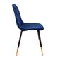 Aksominė kėdė NOIR tamsiai mėlyna 44x52x85cm kaina ir informacija | Virtuvės ir valgomojo kėdės | pigu.lt