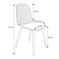 Aksominė kėdė NOIR tamsiai mėlyna 44x52x85cm kaina ir informacija | Virtuvės ir valgomojo kėdės | pigu.lt