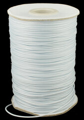 Vaškuota korėjietiška virvelė ~1mm balta 5m kaina ir informacija | Papuošalų gamybai, vėrimui | pigu.lt