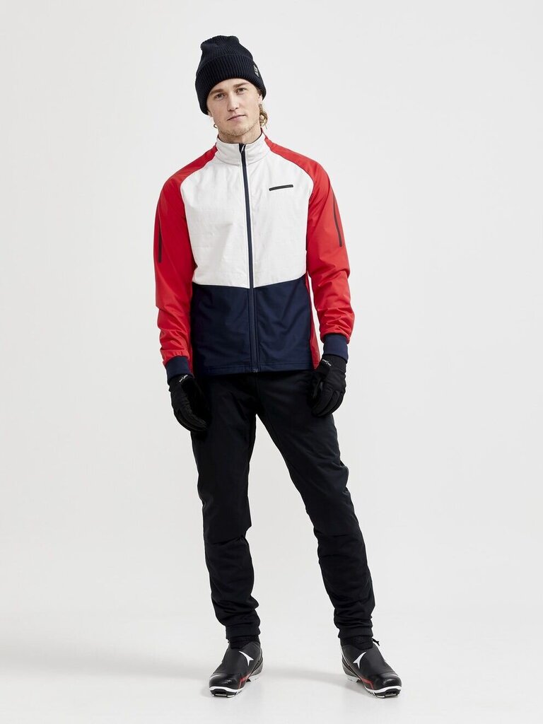 Vyriška slidinėjimo striukė Craft ADV Storm M, raudona/tamsiai mėlyna/balta kaina ir informacija | Sportinė apranga vyrams | pigu.lt