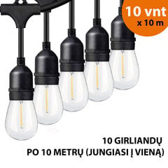 Электрическая гирлянда, 100 светодиодных лампочек, для использования на улице цена и информация | Гирлянды | pigu.lt