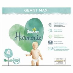 Sauskelnės Pampers Harmonie 4, 56 vnt. kaina ir informacija | Sauskelnės | pigu.lt