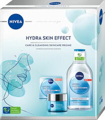 Drėkinamosios kosmetikos rinkinys Nivea Hydra Skin Effect: micelinis vanduo, 400 ml +  dieninis veido gelis, 50 ml kaina ir informacija | Veido prausikliai, valikliai | pigu.lt