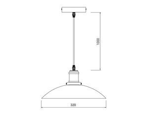 Pakabinamas šviestuvas HORIZON, 32 cm, white 4499 цена и информация | Подвесной светильник | pigu.lt