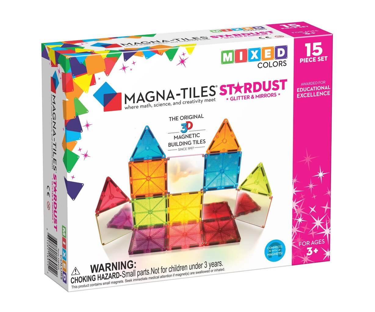 Magnetinis konstruktorius Magna-Tiles, 15 d. kaina ir informacija | Konstruktoriai ir kaladėlės | pigu.lt