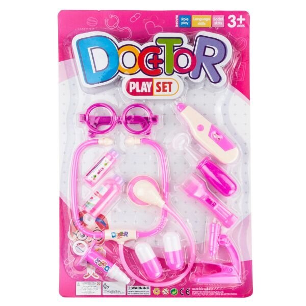 Daktaro rinkinys, rožinis kaina ir informacija | Žaislai mergaitėms | pigu.lt