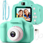 Vaikiškas fotoaparatas - skaitmeninė kamera FantasyHome, žalias цена и информация | Lavinamieji žaislai | pigu.lt