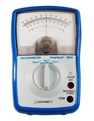 Analoginis galvanometras PeakTech® P 3204, +/- 50μA / 5 mA / 100 mV DC kaina ir informacija | Mechaniniai įrankiai | pigu.lt