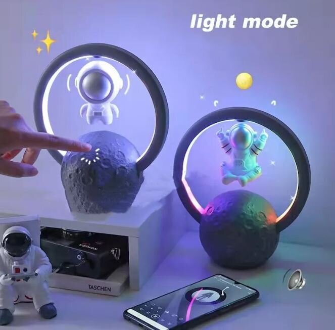 BGFHome Levituojantis Astronautas LED RGB, pilka цена и информация | Garso kolonėlės | pigu.lt