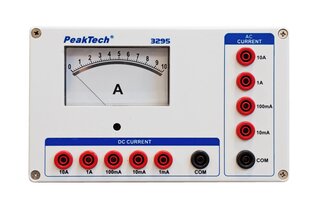 Аналоговый амперметр PeakTech® P 3295, - 0 ... 1/10/100 мА/1/10 А AC/DC цена и информация | Механические инструменты | pigu.lt