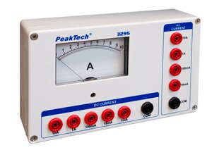 Аналоговый амперметр PeakTech® P 3295, - 0 ... 1/10/100 мА/1/10 А AC/DC цена и информация | Механические инструменты | pigu.lt