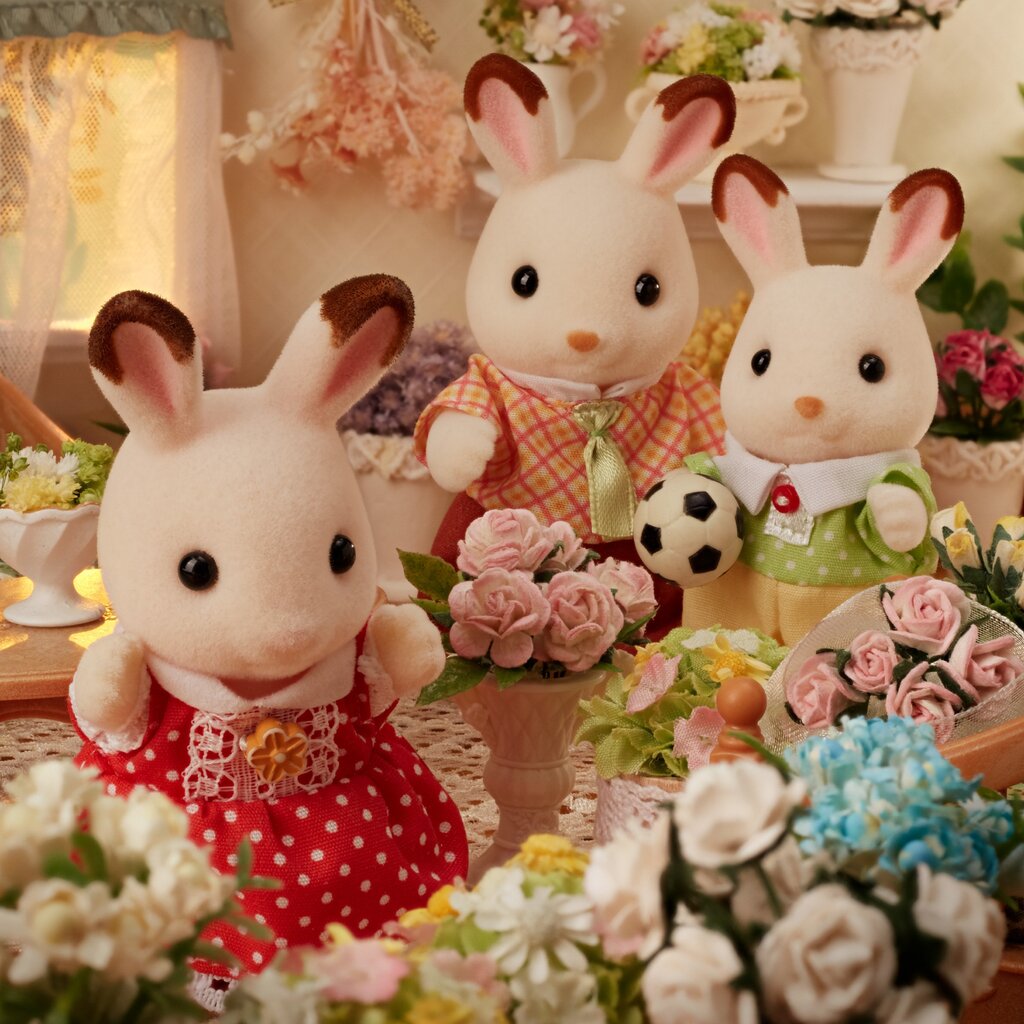 Triušiukų šeimynėlė Sylvanian Families kaina ir informacija | Žaislai mergaitėms | pigu.lt