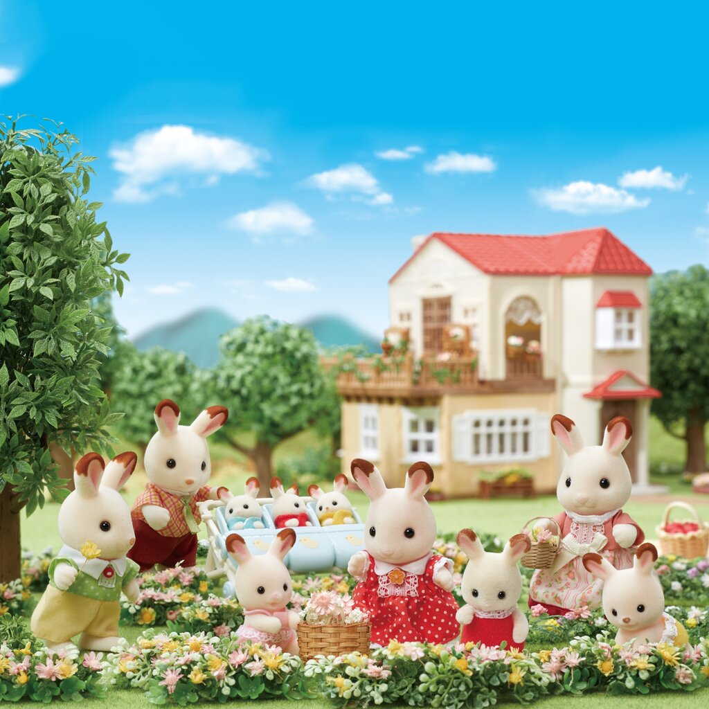 Triušiukų šeimynėlė Sylvanian Families цена и информация | Žaislai mergaitėms | pigu.lt