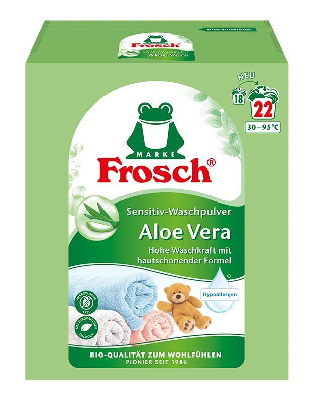 Frosch skalbimo milteliai Aloe Vera jautriai odai 1,45kg kaina ir informacija | Skalbimo priemonės | pigu.lt