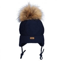 Зимняя шапка из шерсти мериноса TuTu, синяя цена и информация | Шапки, перчатки, шарфы для мальчиков | pigu.lt