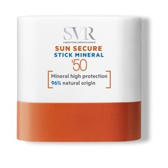 Минеральный солнцезащитный крем SVR Sun Secure Stick Mineral SPF50, 10 г цена и информация | Кремы от загара | pigu.lt