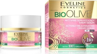 Veido kremas-serumas Eveline Bio Olive Actively Rejuvenating, 50ml kaina ir informacija | Veido kremai | pigu.lt