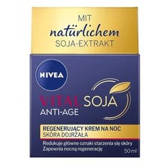 Stangrinamasis naktinis kremas nakčiai Nivea Vital Soy Anti-Age Firming Night Cream, 50 ml kaina ir informacija | Veido kremai | pigu.lt