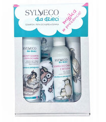 Rinkinys Sylveco: šampūnas ir dušo želė, 300 ml + kūno aliejus, 200 ml + pliaušinė kaina ir informacija | Kosmetika vaikams ir mamoms | pigu.lt