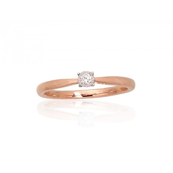 Auksinis žiedas moterims Diamond Sky 4752263027077 kaina ir informacija | Žiedai | pigu.lt