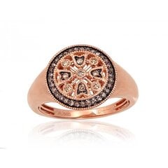 Золотое кольцо с бриллиантами "Тамплиер" из красного золота 585 пробы 4752263026889 цена и информация | Кольца | pigu.lt