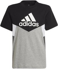 Marškinėliai berniukams Adidas B Cb T Ess Black Grey HA4025, juodi kaina ir informacija | Marškinėliai berniukams | pigu.lt