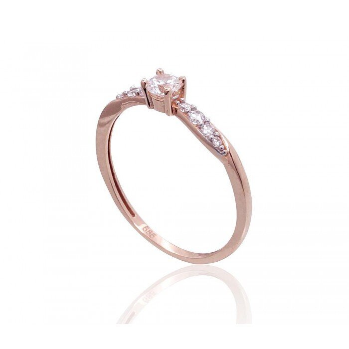 Auksinis žiedas moterims Diamond Sky 4752263026018 kaina ir informacija | Žiedai | pigu.lt
