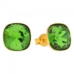 Серебряные серьги "Ослепительный Блеск (Fern Green)" с кристаллами Swarovski™ DS02A377 цена и информация | Серьги | pigu.lt