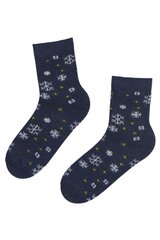 Женские тёплые шерстяные носки тёмно-синего цвета с изображением белых мишек и снежинок ARCTIC цена и информация | Женские носки | pigu.lt