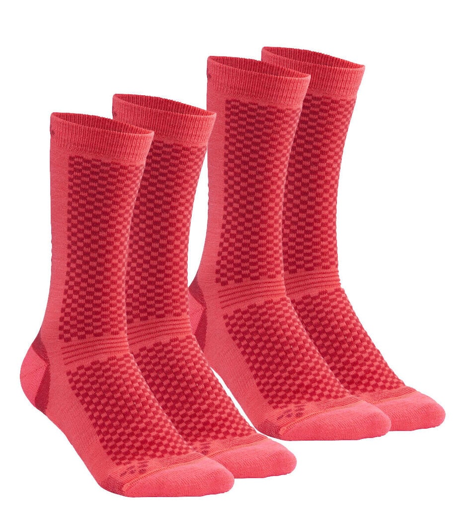 Kojinės moterims Craft, rožinės, 2 poros kaina ir informacija | Moteriškos kojinės | pigu.lt
