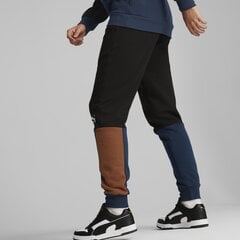 Мужские спортивные штаны Puma Ess+ Block Sweatpants 849037 71, черные/оранжевые/синие цена и информация | Puma Мужская одежда | pigu.lt