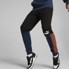 Мужские спортивные штаны Puma Ess+ Block Sweatpants 849037 71, черные/оранжевые/синие цена и информация | Puma Мужская одежда | pigu.lt