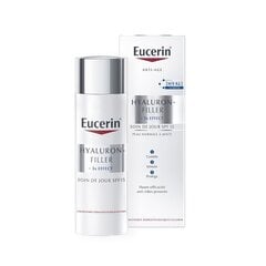 Крем для лица против морщин Eucerin Hyaluron-Filler 3x Effect Day Care Normal Combination Skin SPF15, 50мл цена и информация | Кремы для лица | pigu.lt