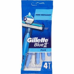 Vienkartinis skustuvas Gillette Blue II, 4 vnt. kaina ir informacija | Skutimosi priemonės ir kosmetika | pigu.lt