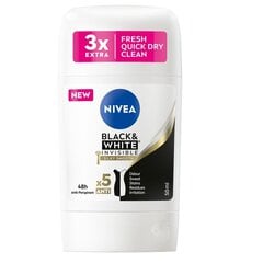 Карандаш-антиперспирант Nivea Black&White Invisible Silky Smooth, 50мл цена и информация | Дезодоранты | pigu.lt