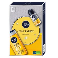 Rinkinys Nivea: Men Active Energy dušo želė, 250 ml + rutulinis antiperspirantas, 50 ml kaina ir informacija | Dušo želė, aliejai | pigu.lt