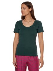 Tommy Hilfiger moteriški marškinėliai 50191, žali kaina ir informacija | Marškinėliai moterims | pigu.lt
