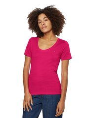 Tommy Hilfiger moteriški marškinėliai 50188, rožiniai цена и информация | Женские футболки | pigu.lt