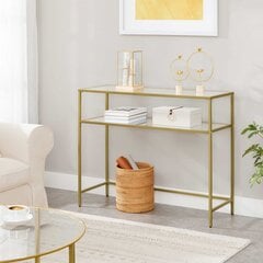 Konsolinis staliukas, auksinis, 100x35x80 cm kaina ir informacija | Stalai-konsolės | pigu.lt