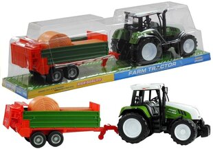 Didelis traktorius su priekaba, 65 cm, žalias kaina ir informacija | Žaislai berniukams | pigu.lt